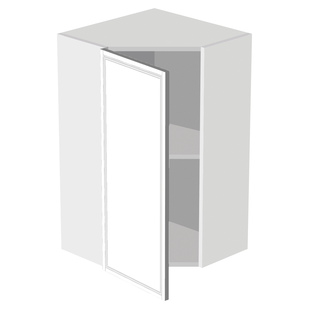Кухонный шкаф угловой трапециевидный 720х600х600х300мм Белый